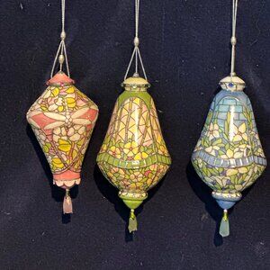 Bradford Exchange Era Of Louis Tiffany Heirloom Porcelain Ornament Collection